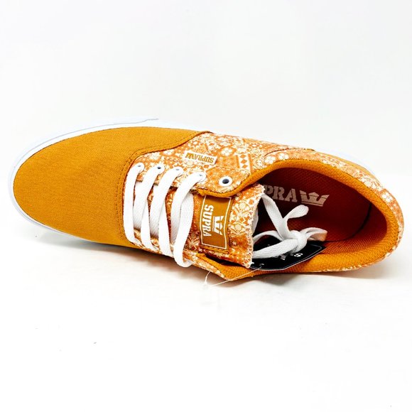 Supra Cobalt Desert Print Orange White Mens Skateboard Sneakers 05663 219 - Picture 4 of 5